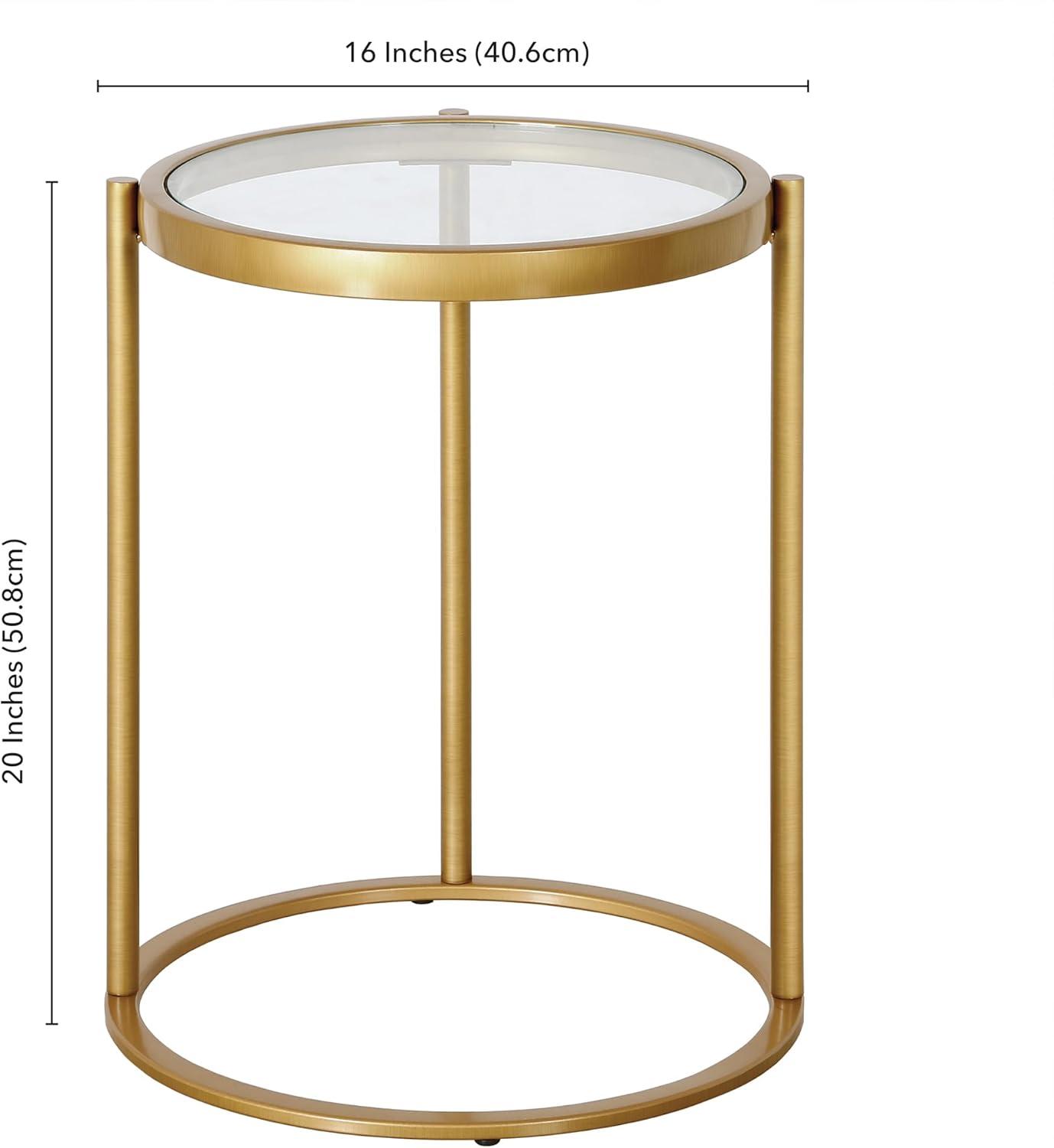 Evelyn&Zoe Duxbury 36" Wide Round Coffee Table, Blackened Bronze