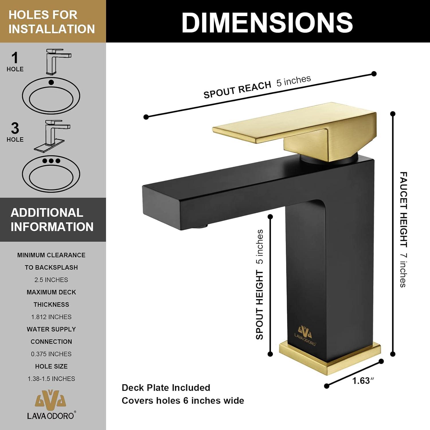 Single-handle Bathroom Faucet with Drain Assembly