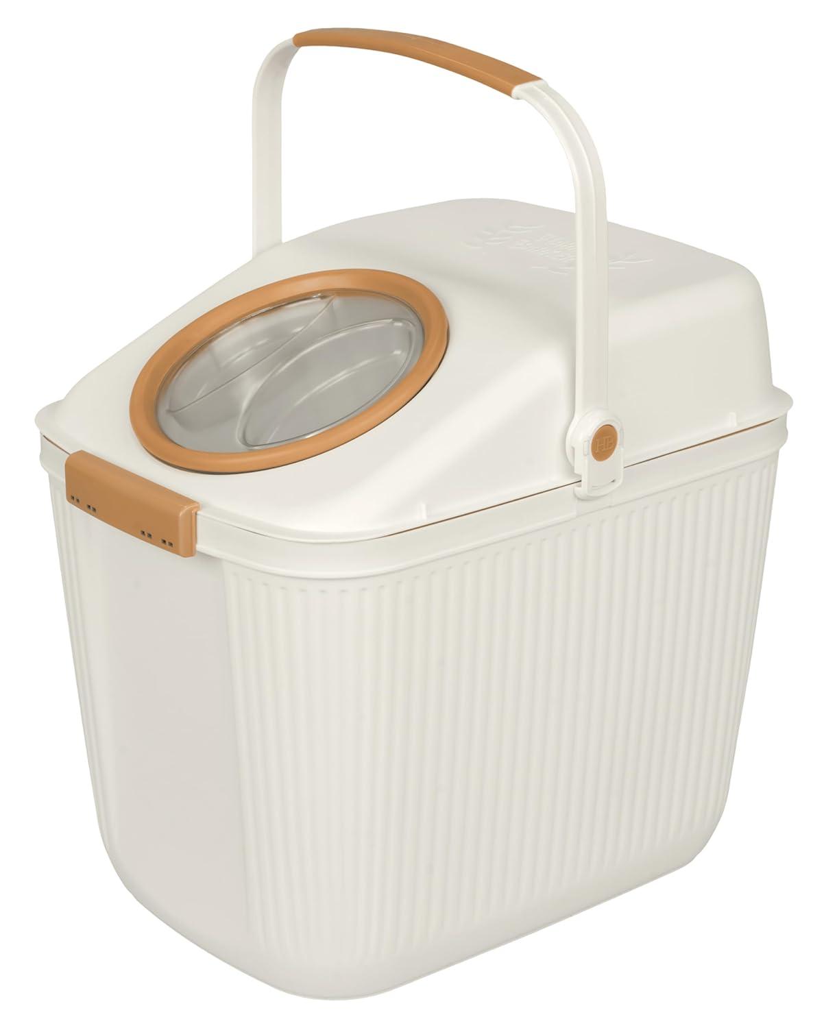 Harry Barker Airtight Eco-friendly Plastic Food Storage, 25lbs, White