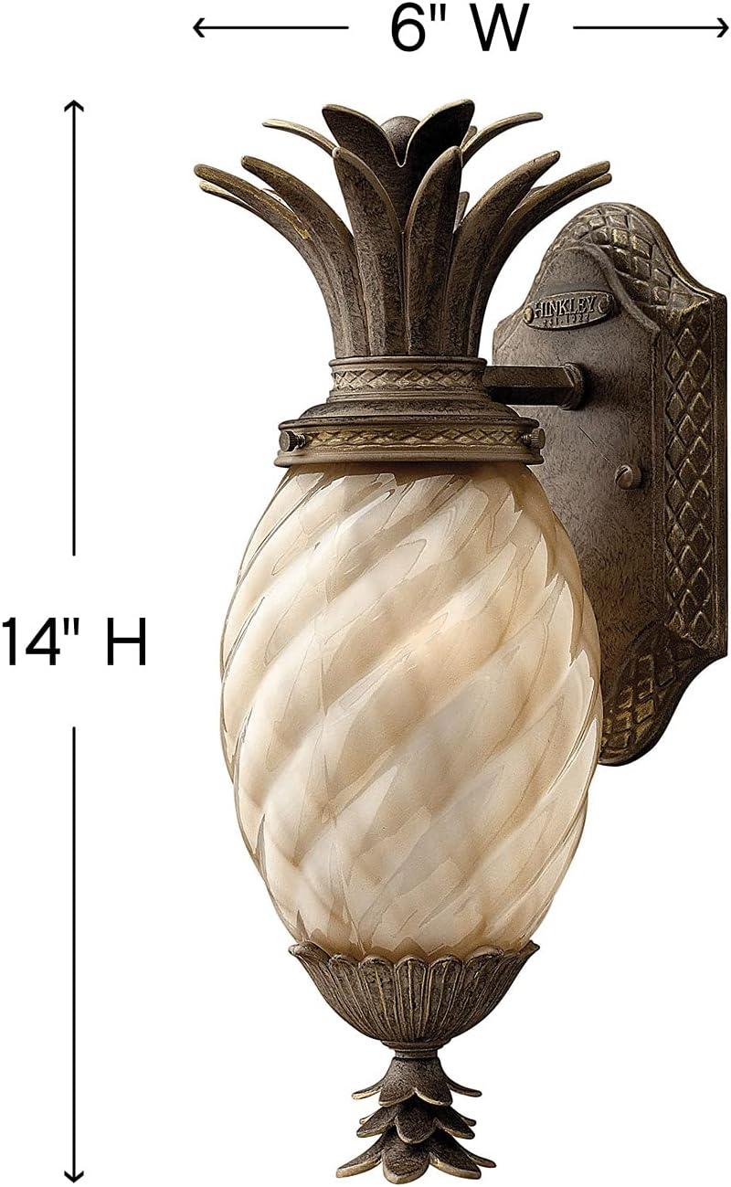 2126PZ-Hinkley Lighting-Plantation - 1 Light Extra Small Outdoor Wall Lantern in Traditional and Glam Style - 6 Inches Wide by 14 Inches High-Pearl