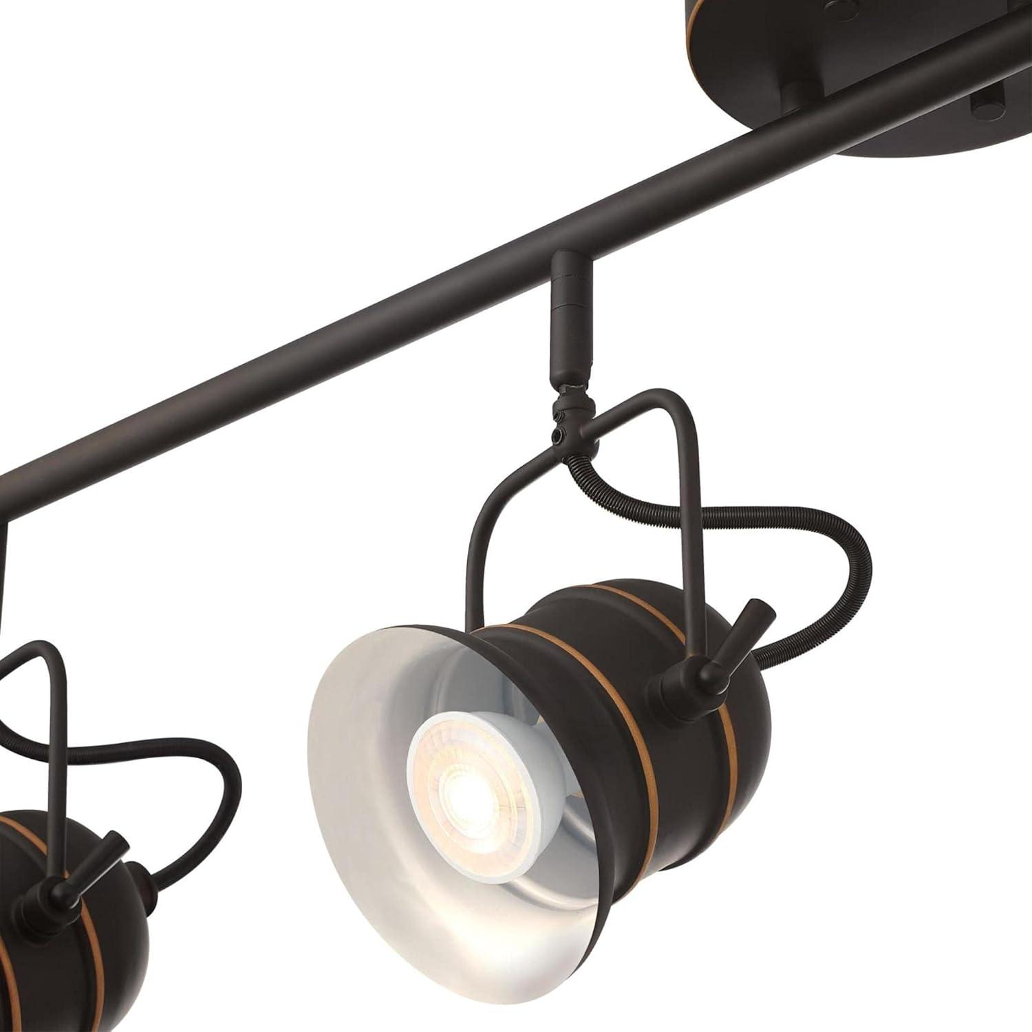 Boswell 3 ft. 4-Light Oil-Rubbed Bronze with Highlights Track Light Kit