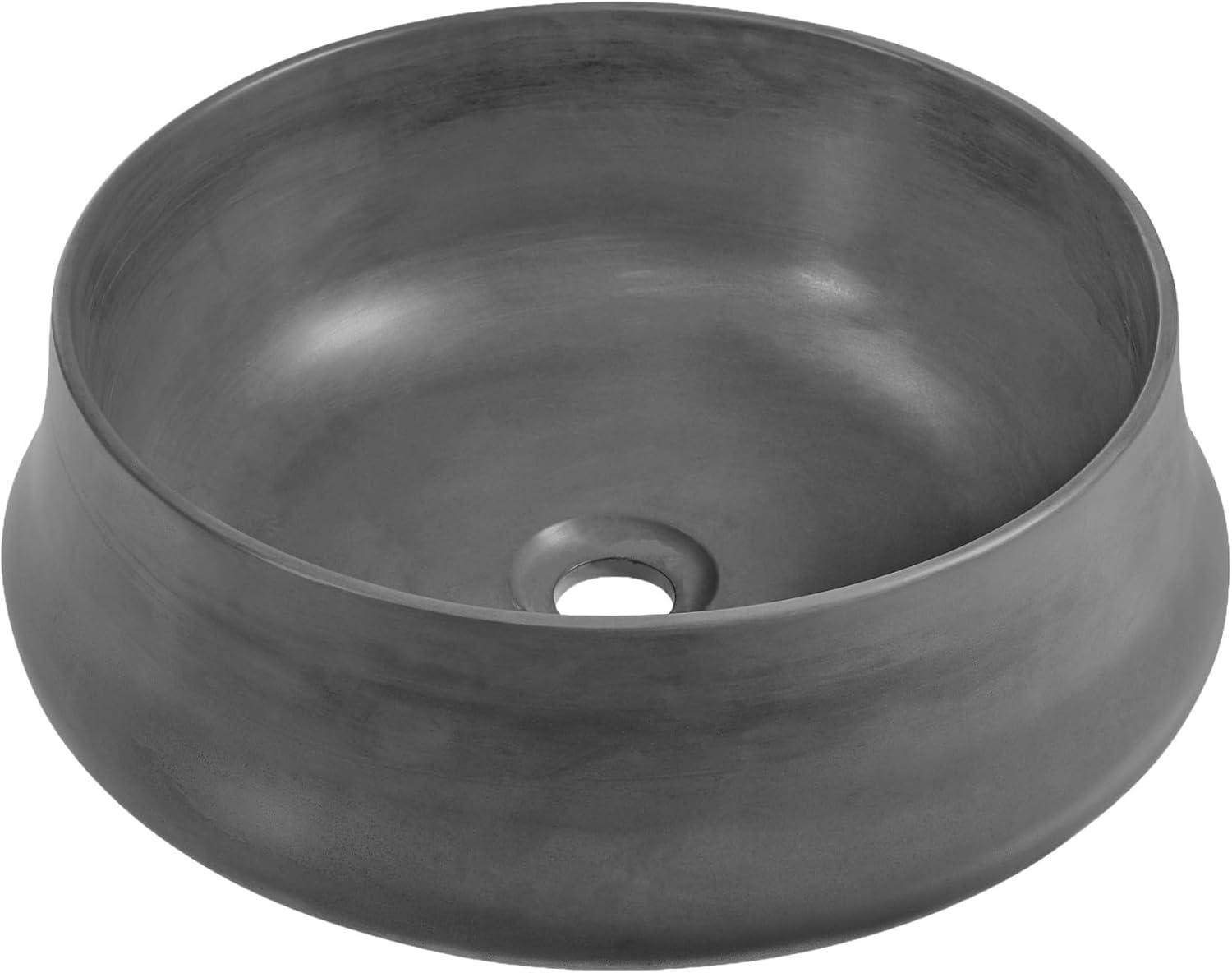 Lisse 18" Dark Grey Concrete Round Vessel Sink