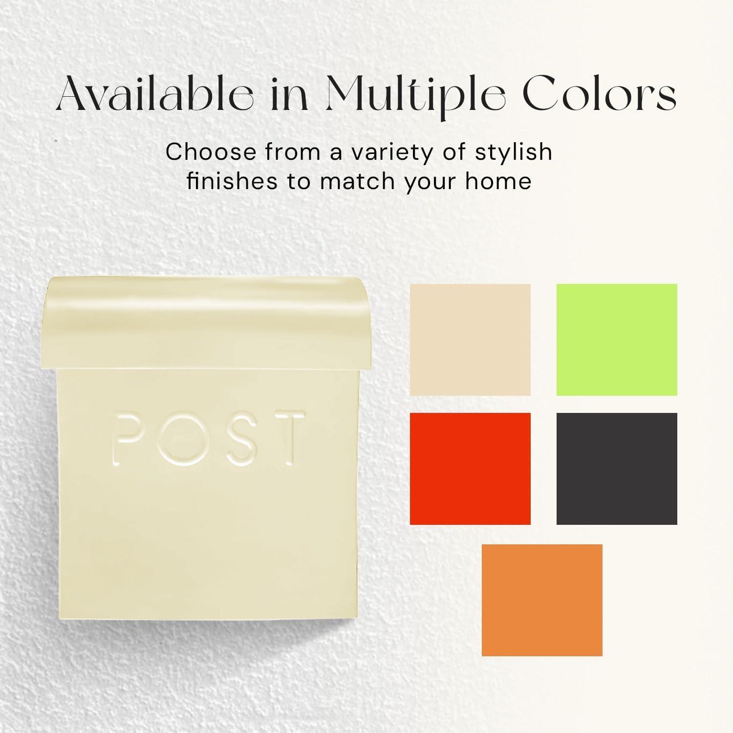 NACH Vicki Euro Farmhouse Max Water and Rust Protection Post Wall Mounted Mailbox