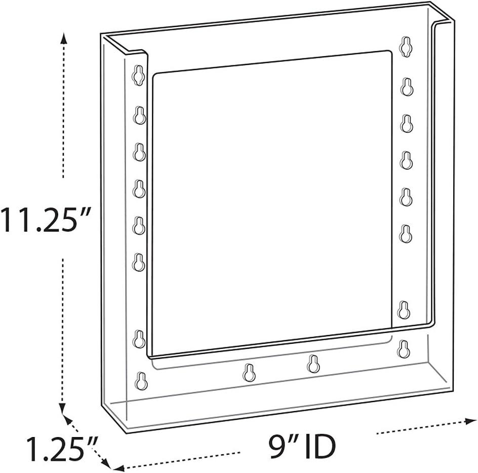 Azar Displays Slat wall Letter Brochure Holder. Inside Dimension: 9"W, 10-Pack (Set of 10)