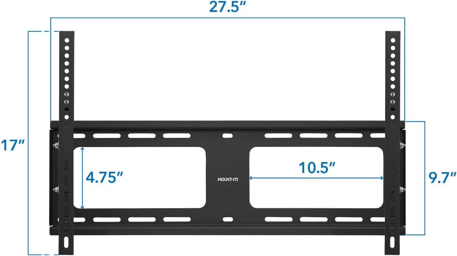 Mount-It Weatherproof TV Wall Mount | Lockable & Tilting 2.1 Low Profile Fits 37 - 80 In. Tvs