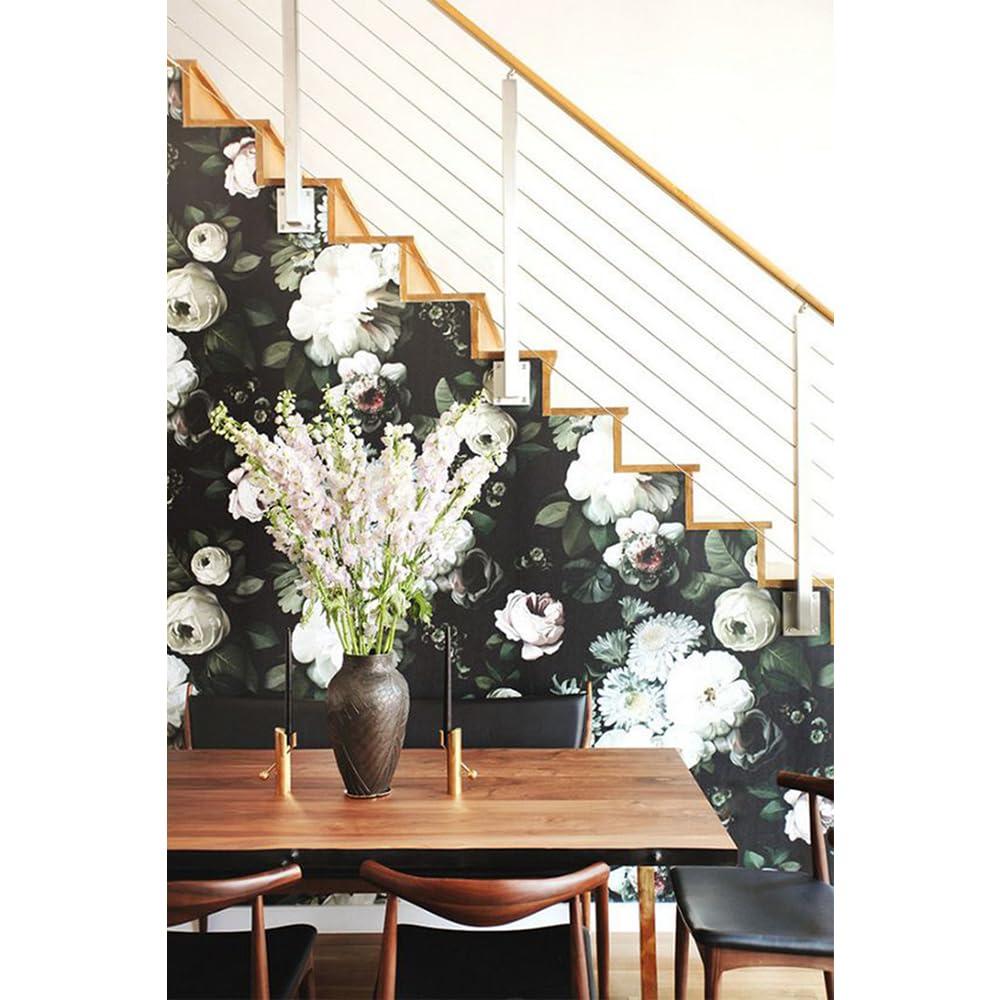 2xhome Wooden Farmhouse Dining Chair with PU Leather Seat Cushion, Mid Century Accent Chair for Kitchen, Dining Room, or Office, Walnut