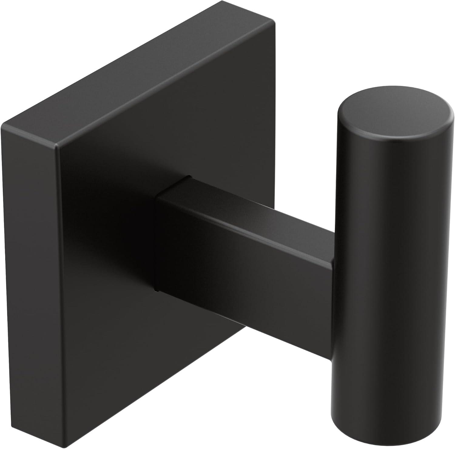 Matte Black Modern Wall Mounted Single Robe Hook