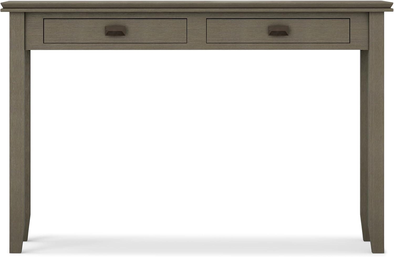 Simpli Home Artisan 46"W Solid Wood Storage Console Table with 2 Storage Drawers