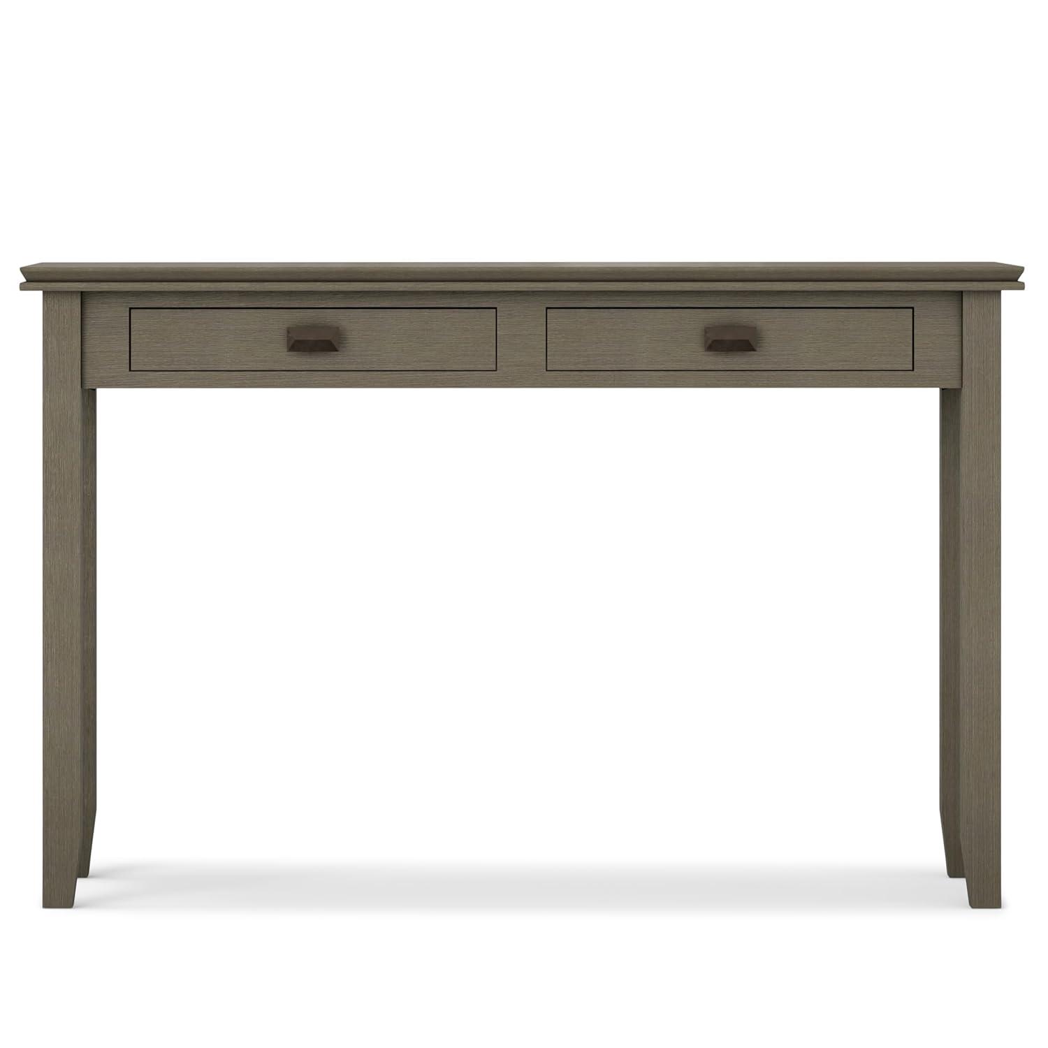 Simpli Home Artisan 46"W Solid Wood Storage Console Table with 2 Storage Drawers