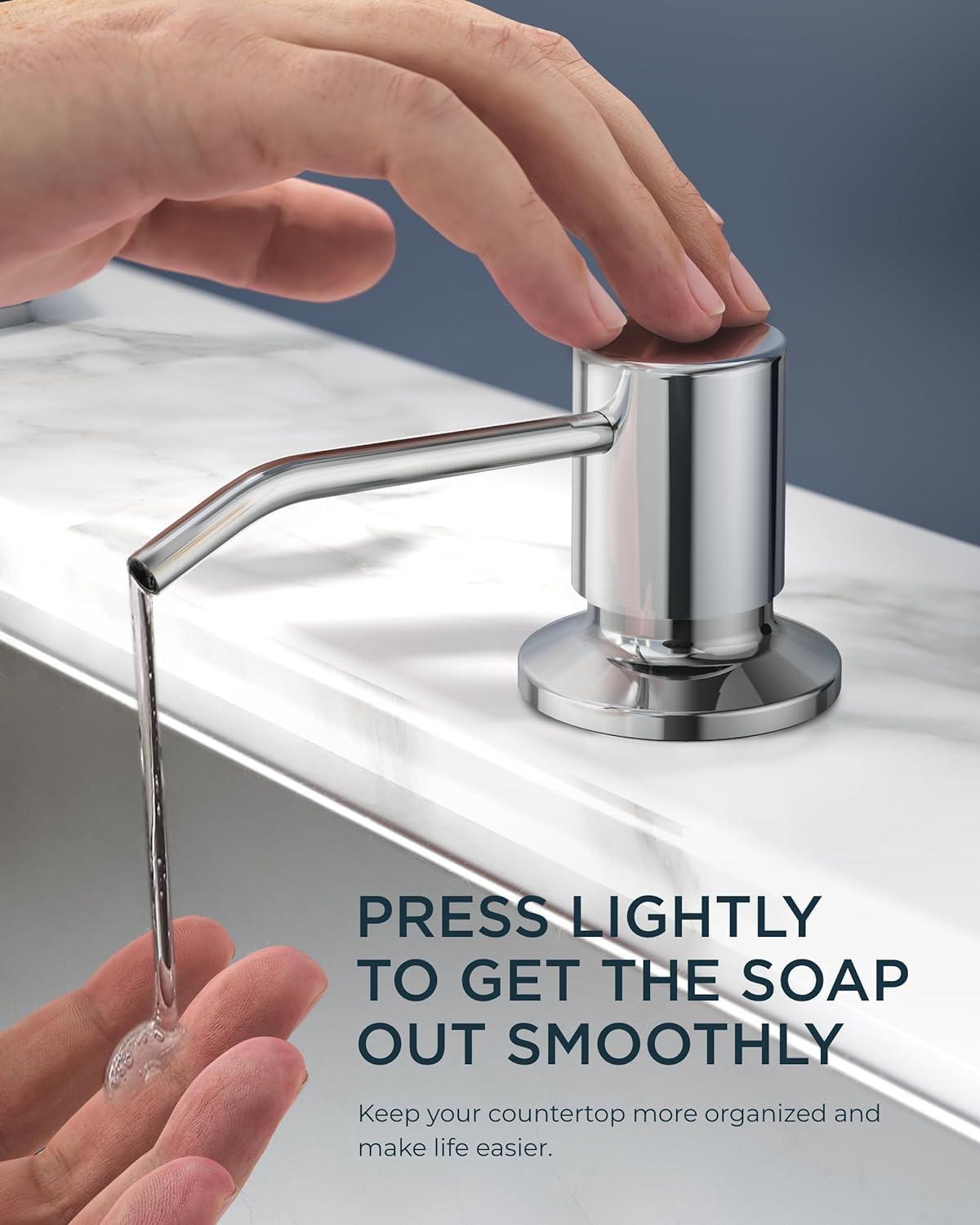 Chrome Pull-Down Kitchen Faucet with Soap Dispenser