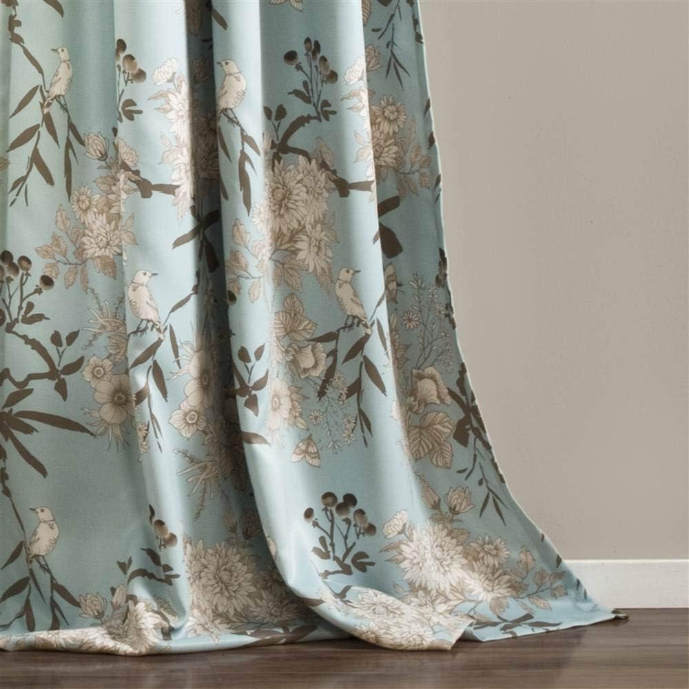 Botanical Garden Polyester Room Darkening Curtain Pair (Set of 2)