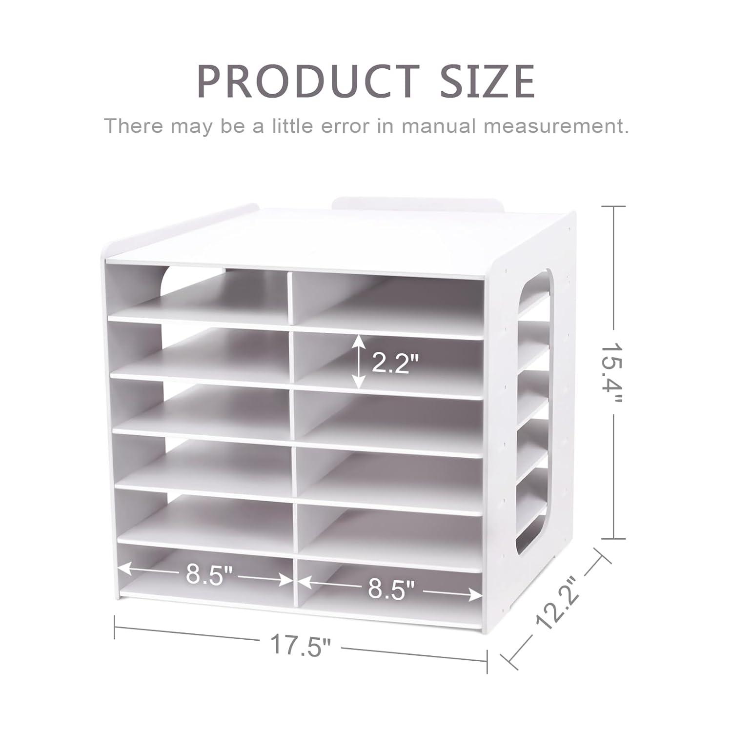 SONGWAY File Sorter Organizer for Desk - Literature Organizer 12-Slot, Student Mailbox for Classroom, Countertop Mail Organizer, Paper Storage Organizer for Home Office School