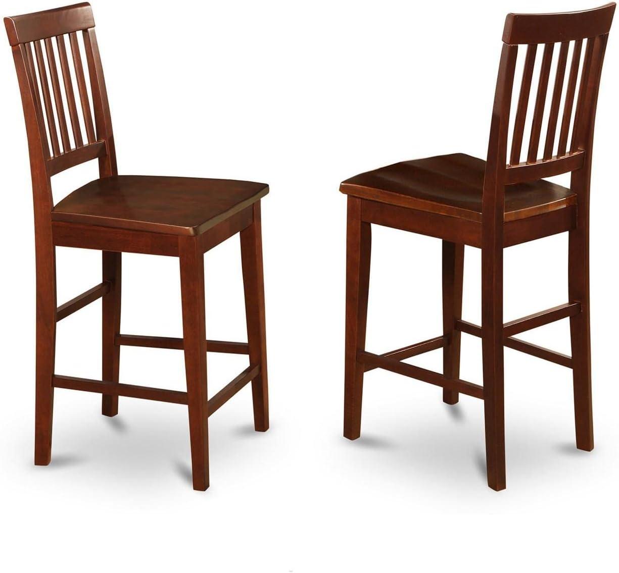 Vernon Square Mahogany Pub Table Set with 4 Tapered Leg Chairs