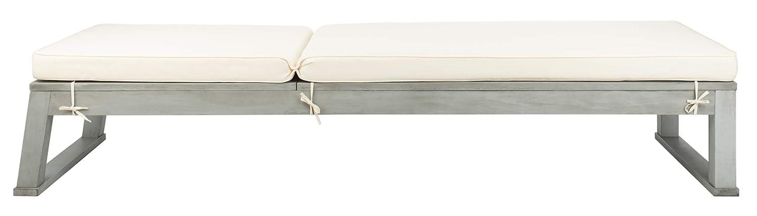 Solano Sunlounger - Outdoor - PAT7024 - Black/Beige -Safavieh