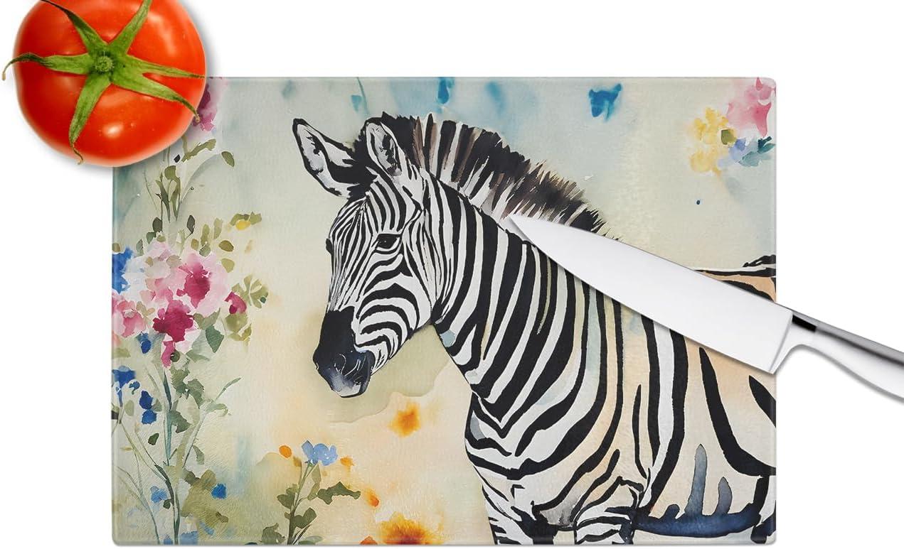 Zebra Glass Cutting Board Large