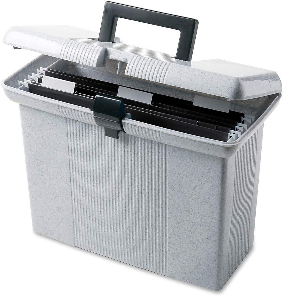 Pendaflex Portafile File Storage Box Internal Dimensions: 13.87" Width x 6.37" Depth x 10.87" Height - Light Duty - Plastic - Granite - For Document - 1 Each