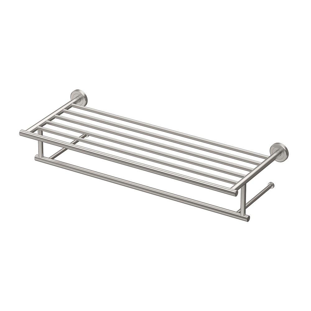 Latitude II Wall Mounted Towel Rack | Hotel Style Stainless Steel Towel Rack with Towel Bar