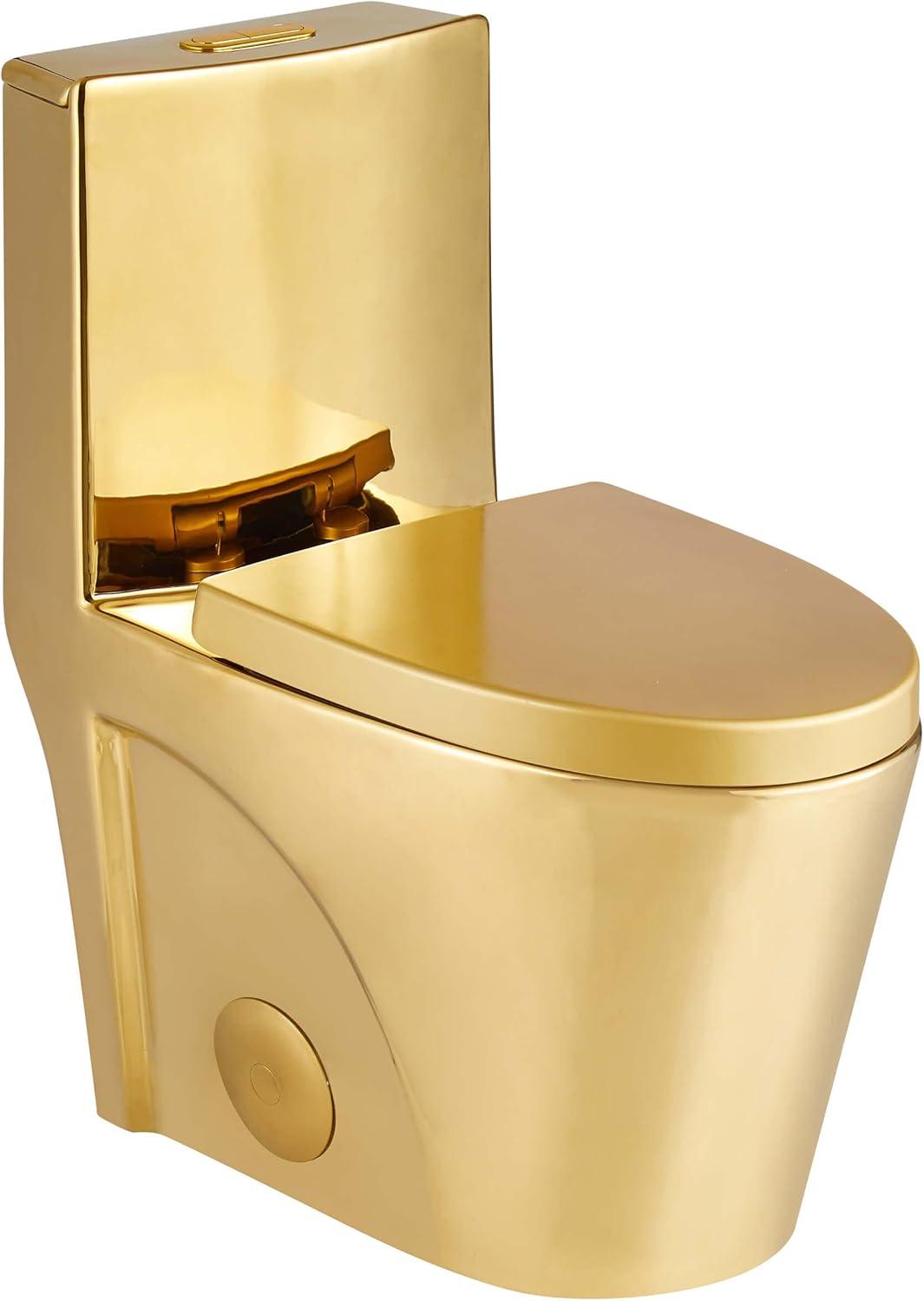 Dual-Flush Elongated One-Piece Toilet with High Efficiency Flush