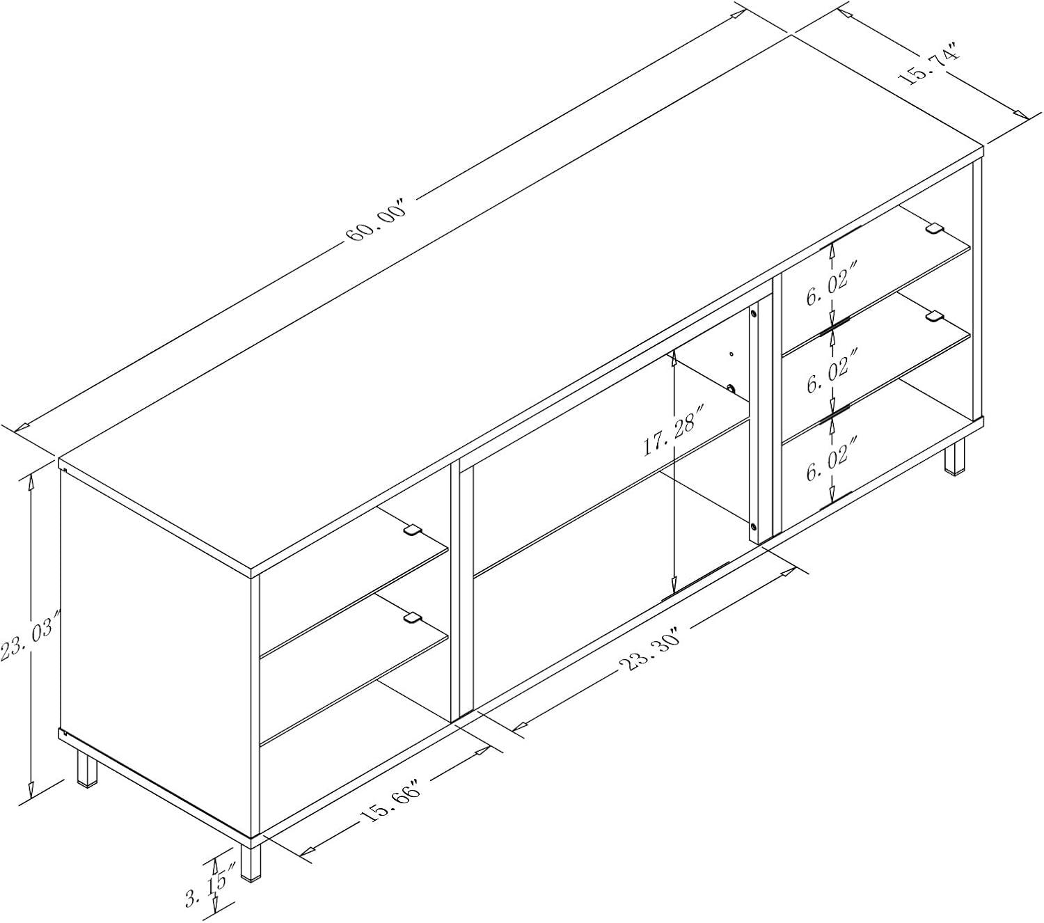 Brighton TV Stand for TVs up to 56" - Manhattan Comfort