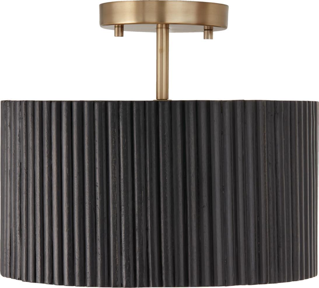 Donovan 1 - Light Black Drum Pendant