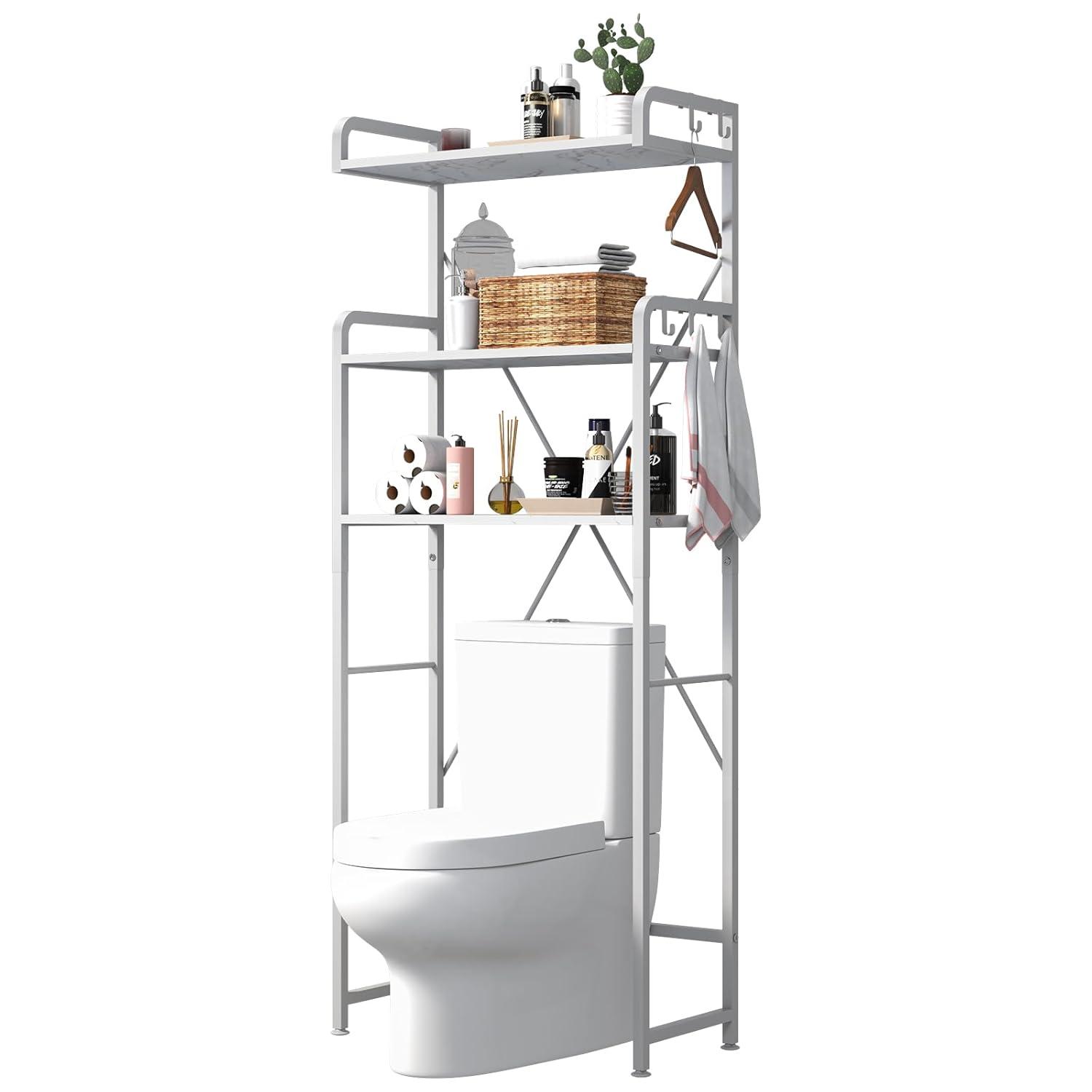 Over The Toilet Storage Rack With 3-Tier Bathroom Shelves
