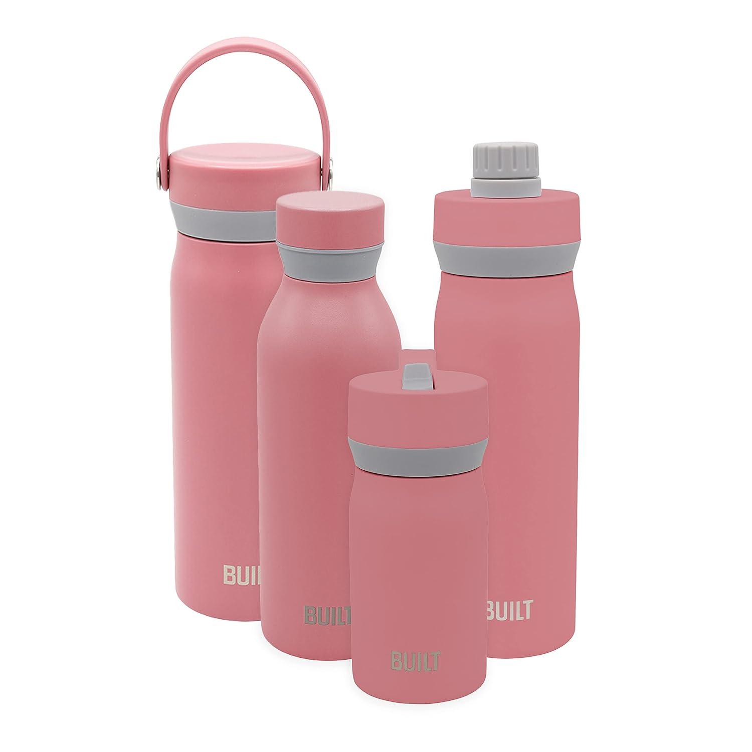 Pink Double Wall Vacuum Insulated Stainless Steel Water Bottle, 20oz