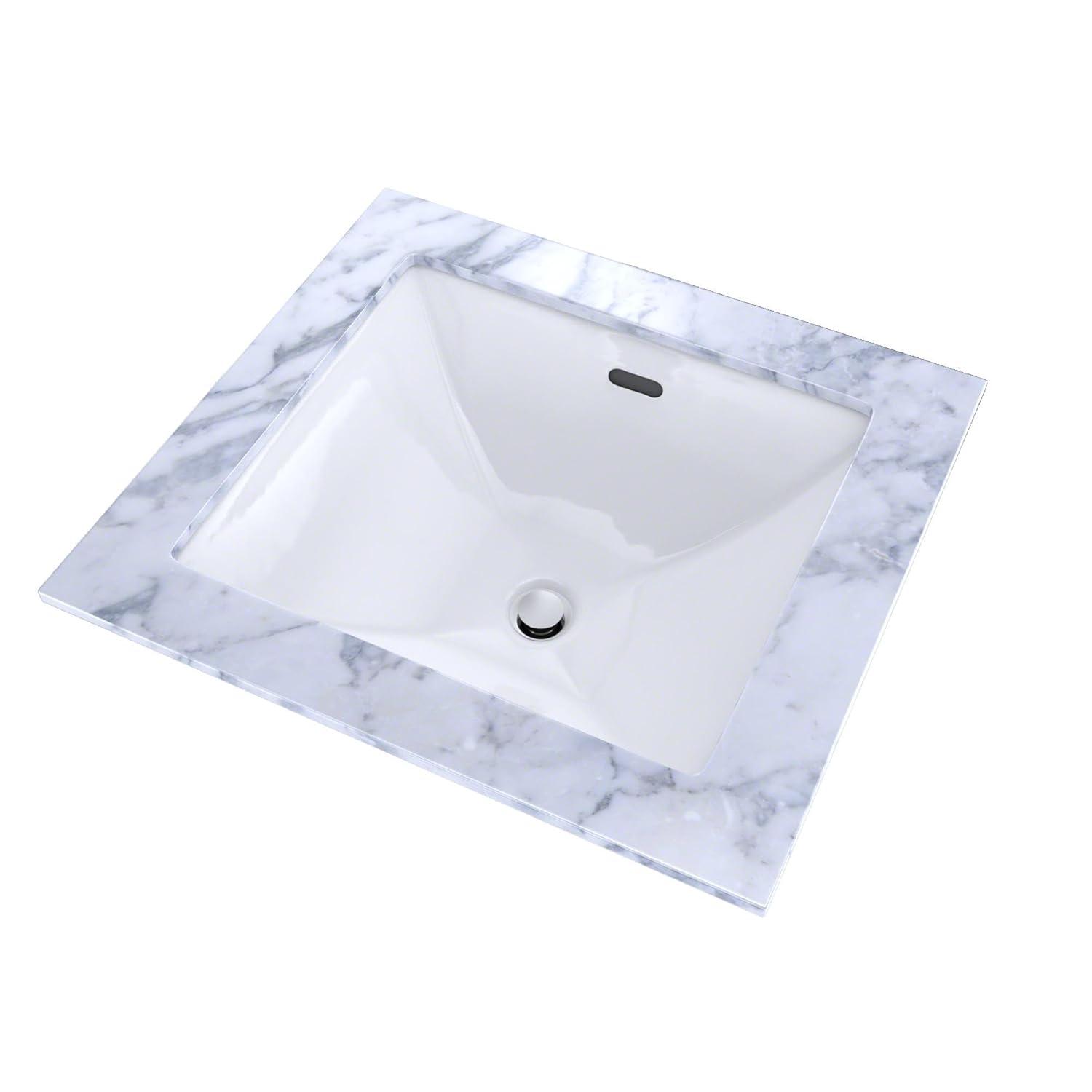 Legato™ Vitreous China Rectangular Undermount Bathroom Sink with Overflow
