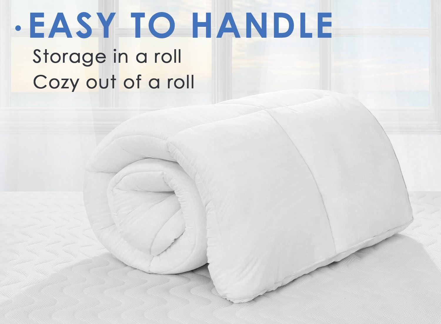 Twin White Down Alternative Pillow Top Featherbed