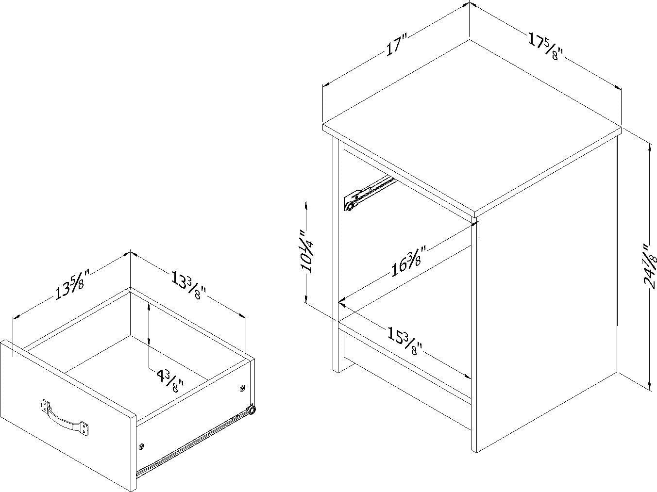 Tassio 1 Drawer Nightstand