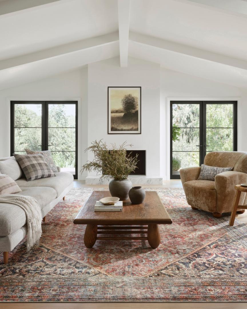 Amber Lewis x Loloi Georgie Red / Navy Area Rug
