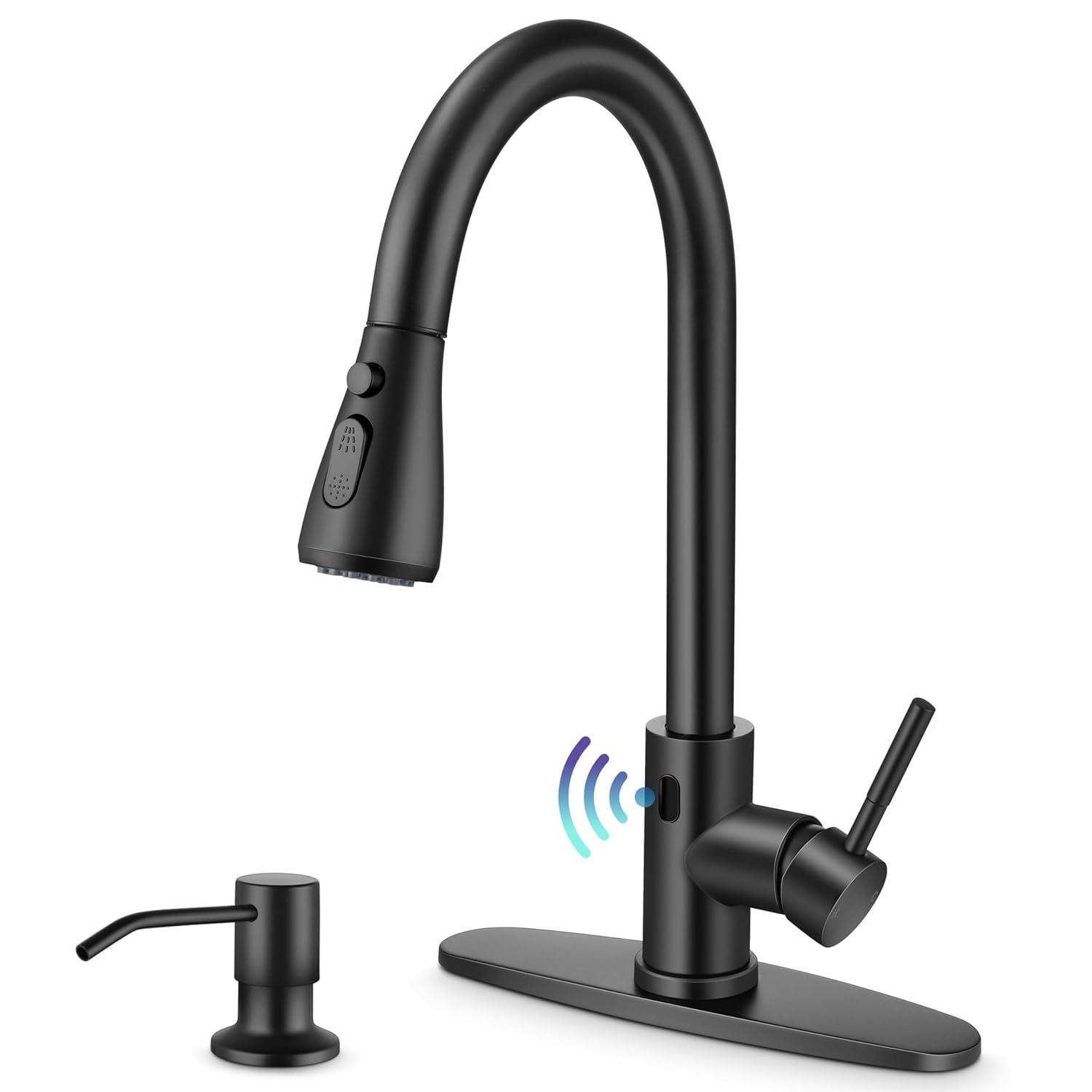 ARCORA ARCORA Stainless Steel  Single Handle Pull-Down Sprayer Kitchen Faucet Set with Touchless Sensor AR7100301B-DC