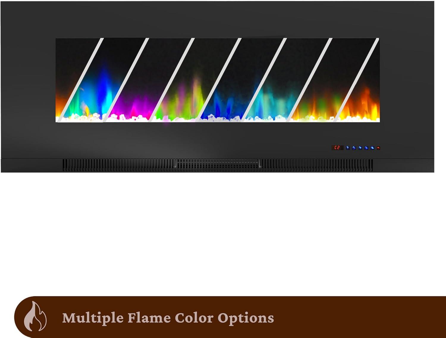 Cambridge Cambridge Wall Mount Electric Fireplace Heater with Remote Control for Indoor Use in Living Room, Bedroom, Home Office