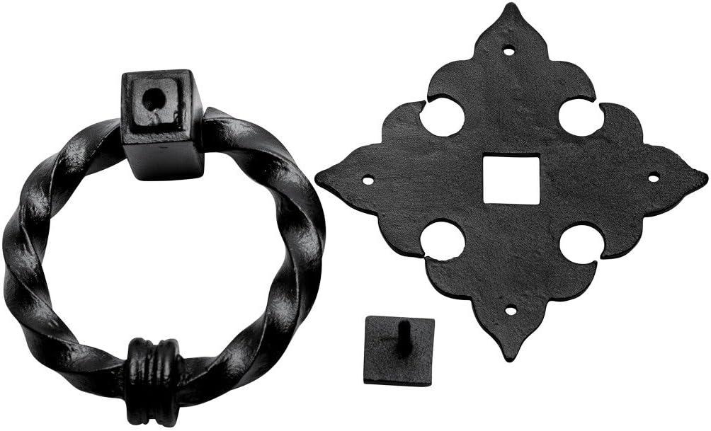 The Renovators Supply Inc. Black Door Knocker Cast Iron Door Knockers 7 Inch X 5.5 Inch Renovators Supply