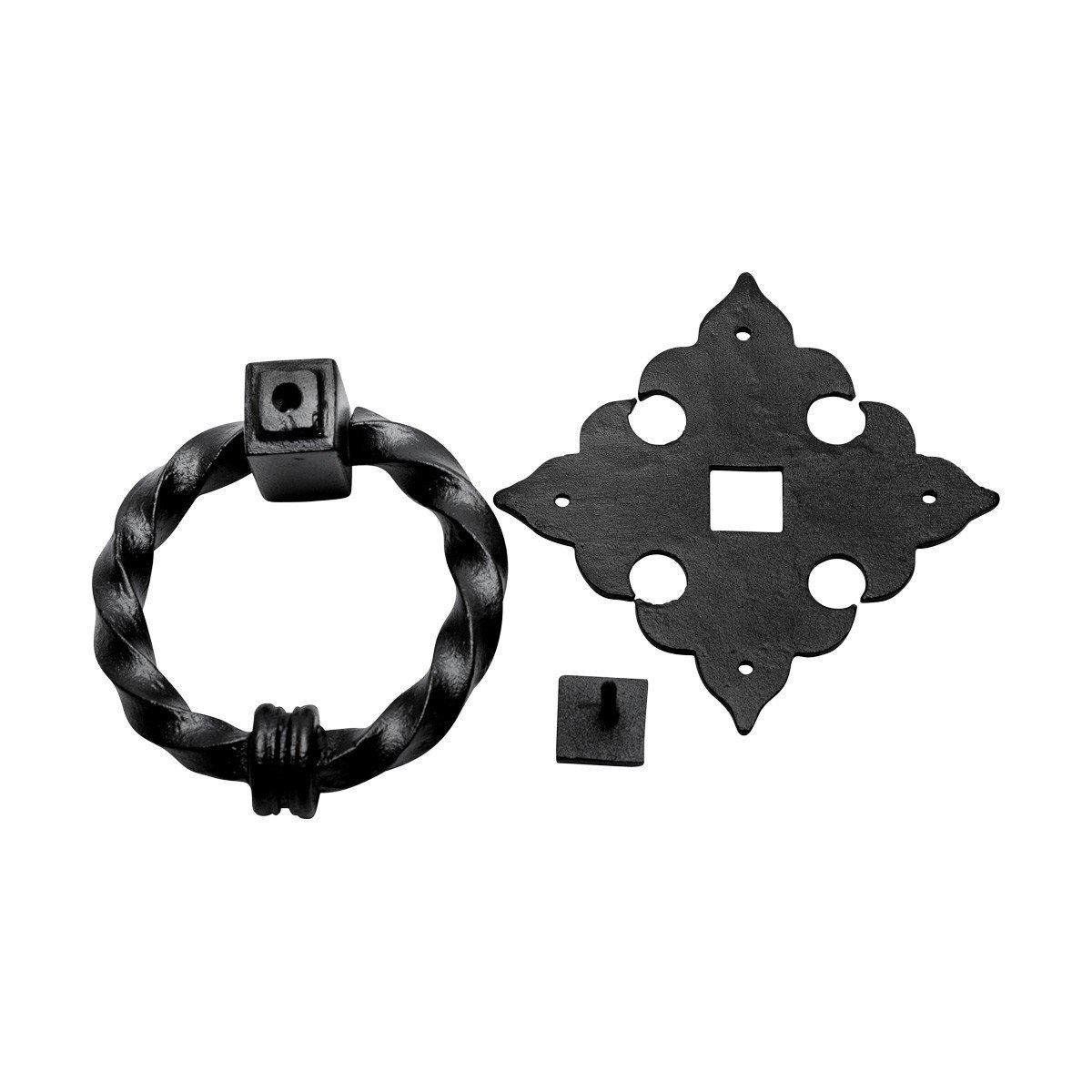 The Renovators Supply Inc. Black Door Knocker Cast Iron Door Knockers 7 Inch X 5.5 Inch Renovators Supply