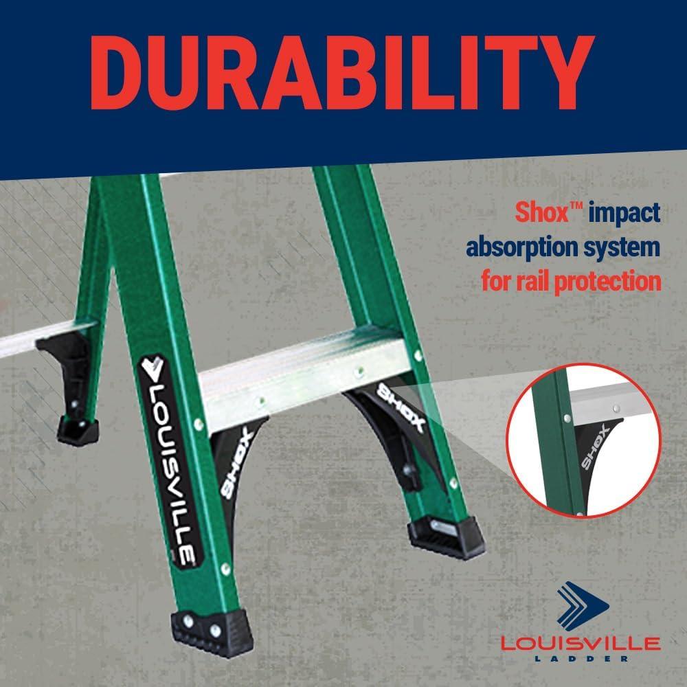 Louisville Ladder 4 ft. Fiberglass Step Ladder with 225 lbs. Load Capacity Type 2 Duty Rating