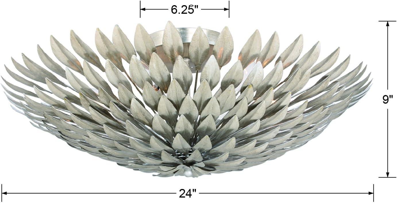 507-SA-Crystorama Lighting-Broche - Six Light Wall Sconce-Antique Silver Finish