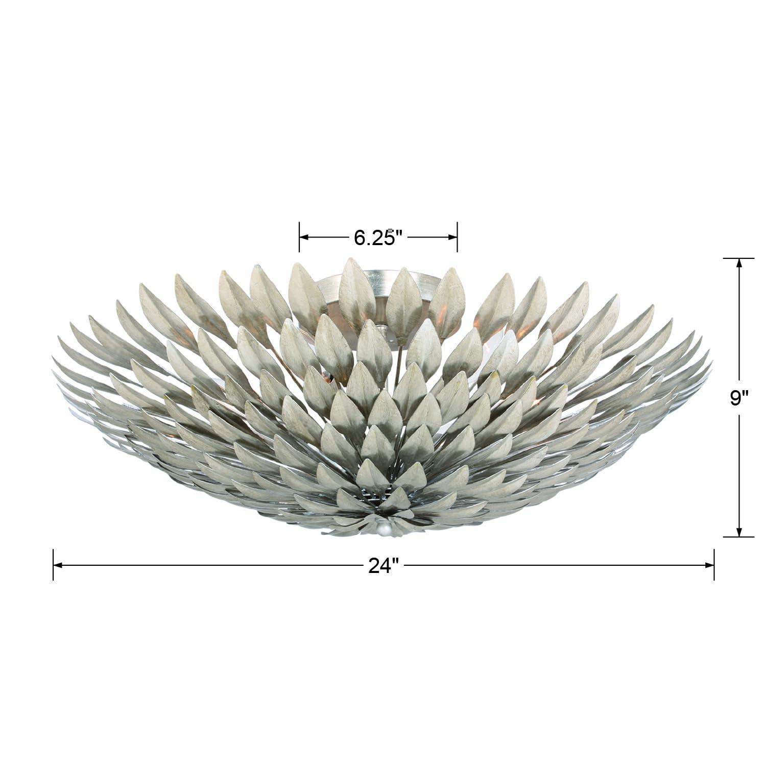 507-SA-Crystorama Lighting-Broche - Six Light Wall Sconce-Antique Silver Finish