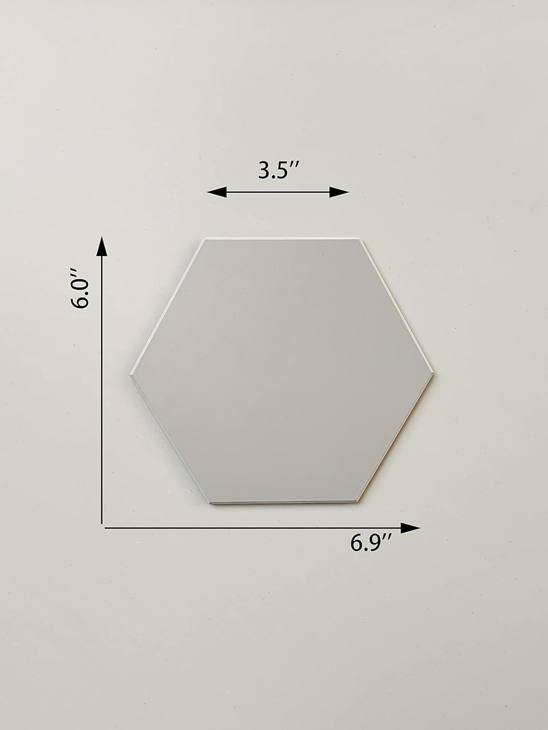 Bex 6" x 6.9" Hexagon Stone Composite Peel & Stick Wall Tile