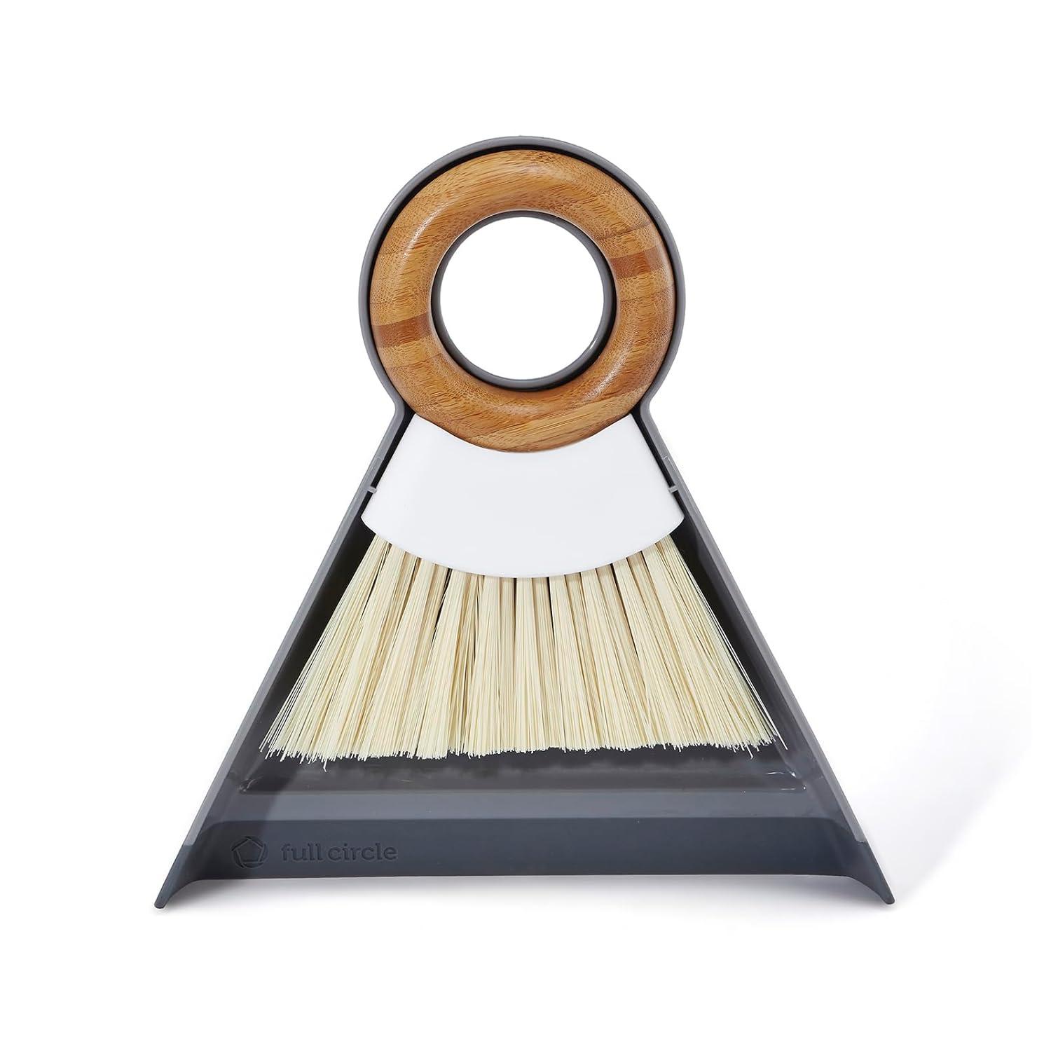 Full Circle Home Tiny Team Mini Brush and Dustpan Set Grey - 1 ct