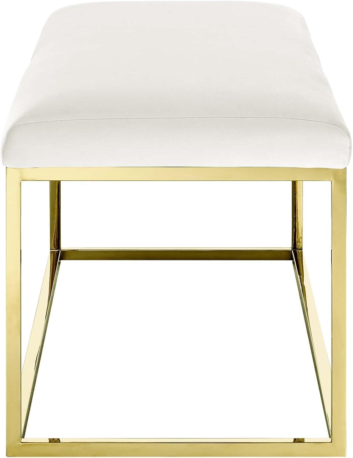 Anticipate Fabric Bench Gold Ivory