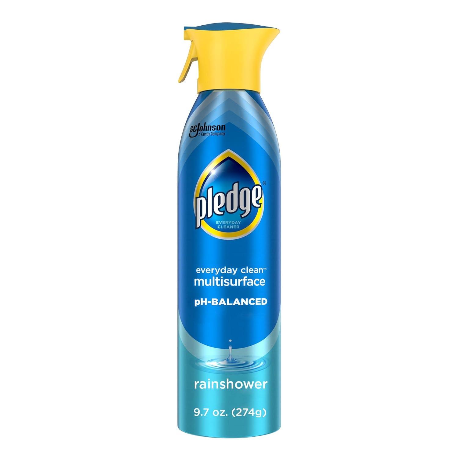Pledge® Multi Surface Cleaner, Everyday Cleaner™, Aerosol, Rainshower Scent, 9.7 oz