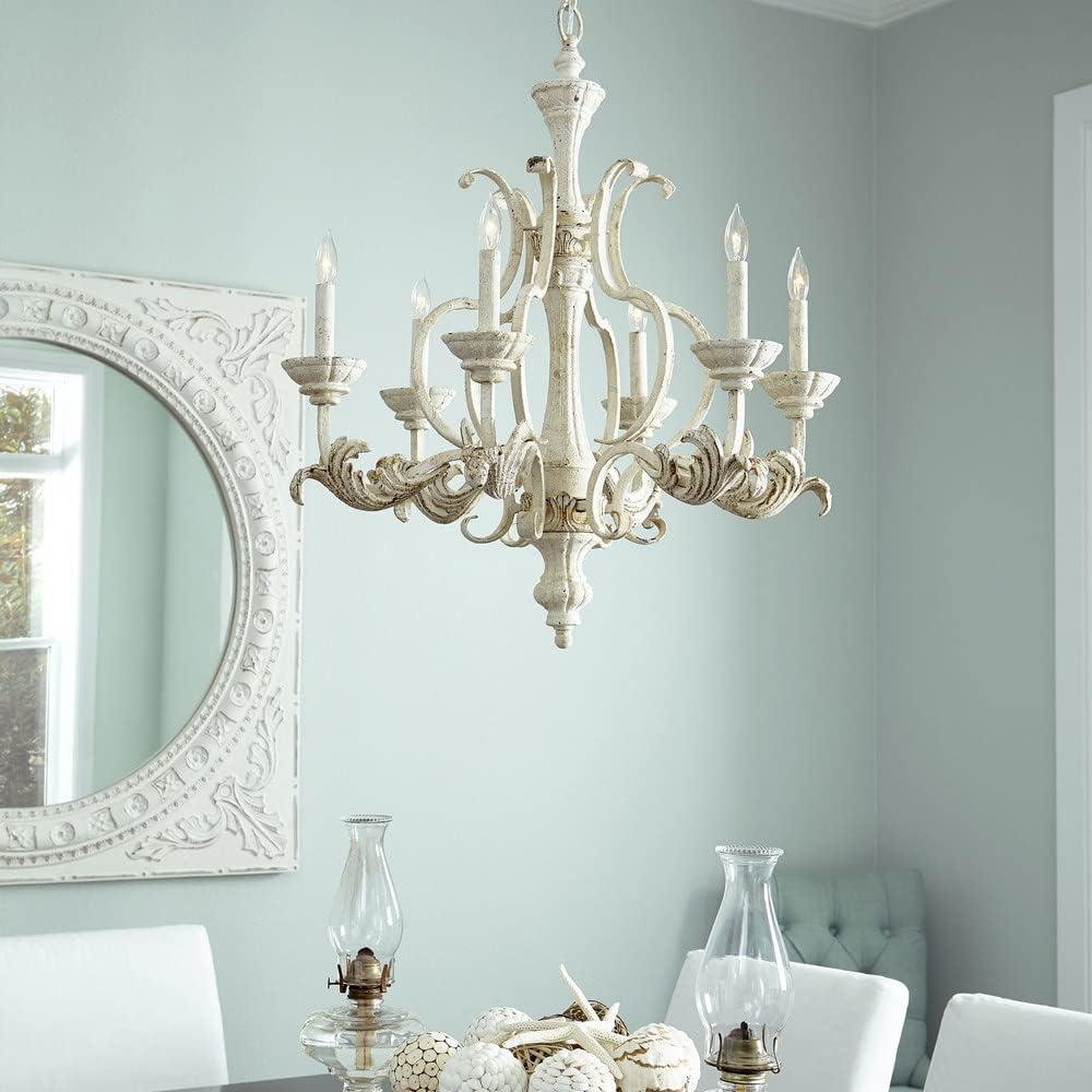 Persian White 6-Light Candelabra Chandelier