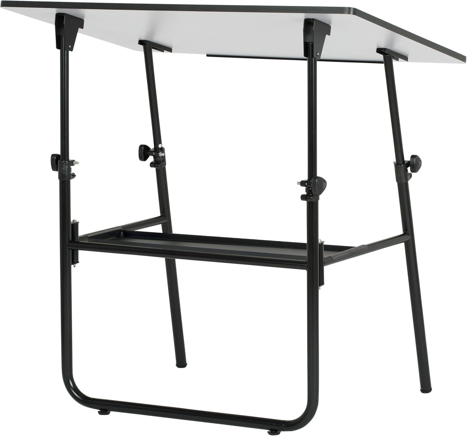 Ultima 42'' Black and White Adjustable Drafting Table