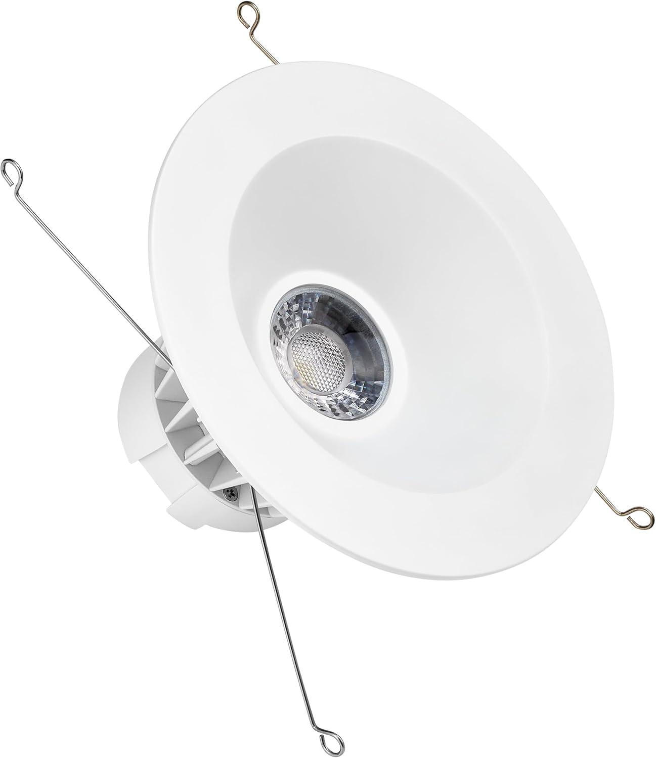 Maxxima 5 in. & 6 in. Retrofit Round Recessed Anti-Glare LED Downlight, 1300 Lumens, 5 CCT 2700K-5000K