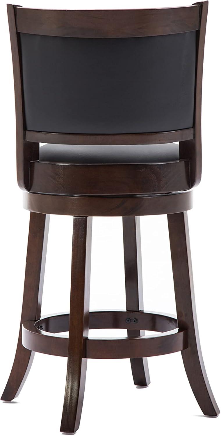 24" Augusta Swivel Counter Height Barstool Hardwood - Boraam