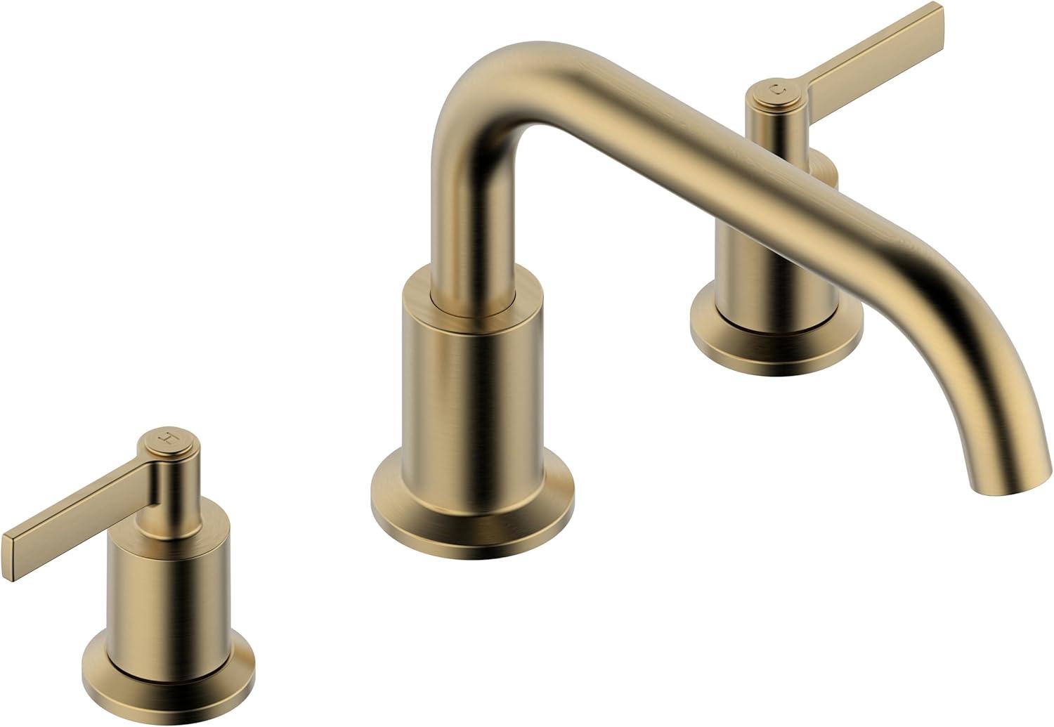 Widespread Bathroom Faucet with Drain Assembly