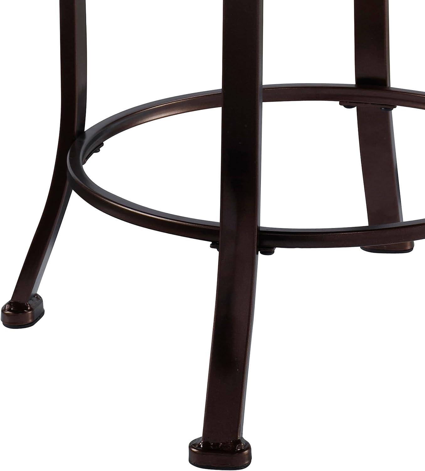 Lockridge Swivel Metal Leg Stool With Faux Leather Stool