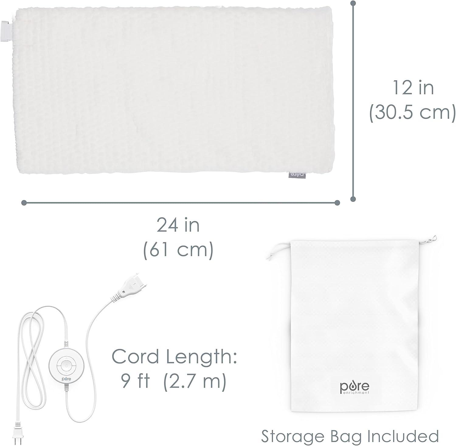 Pure Enrichment Pure Radiance Luxury Heating Pad - 12" x 24" - Cloud