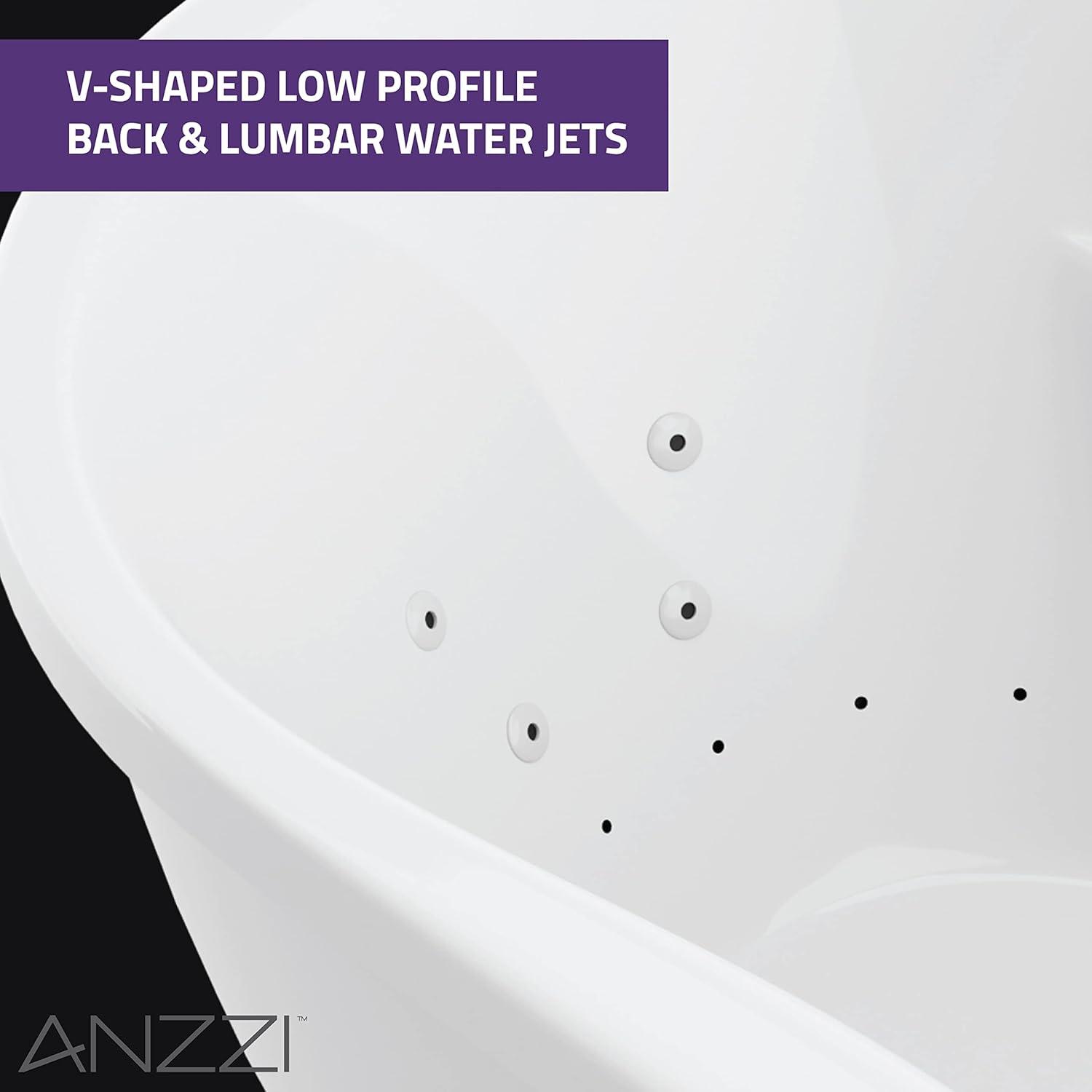 Lori 71.25” x 35.5” Freestanding Whirlpool and Air Acrylic Bathtub