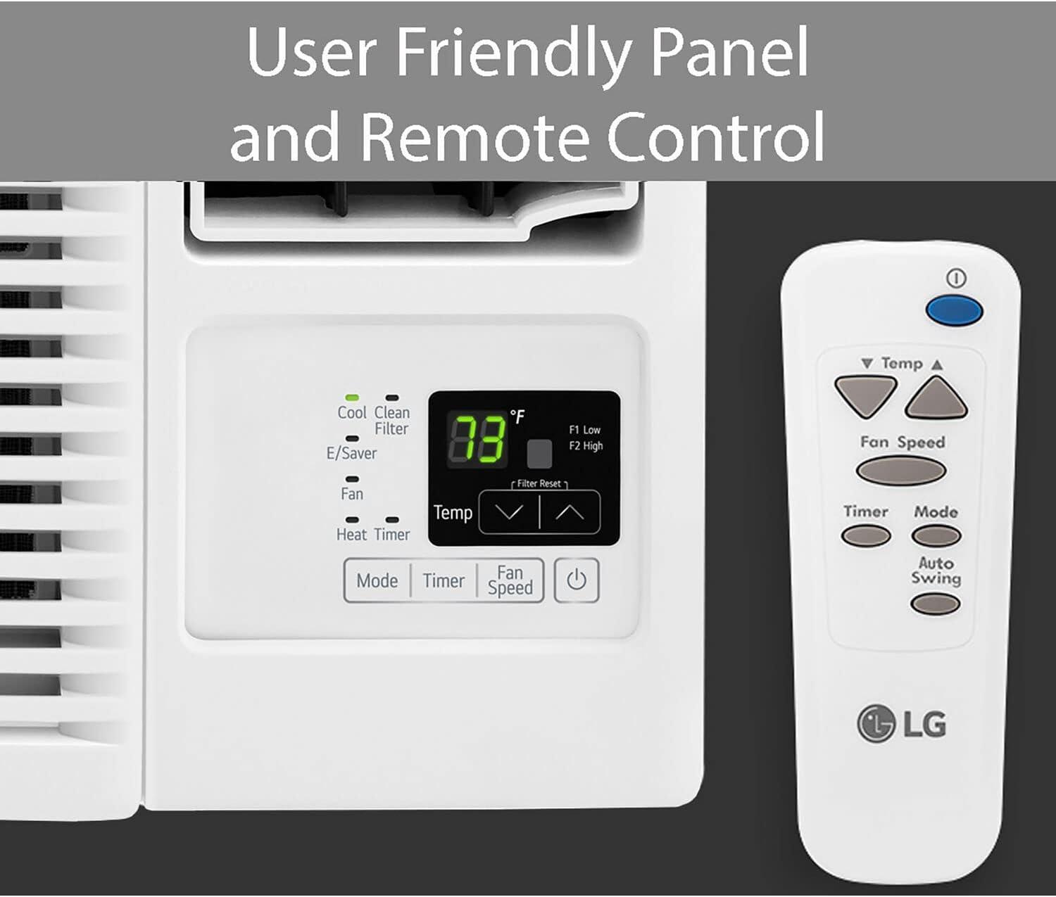 Lg 23,000 Btu 230v Window-mounted Air Conditioner With 11,600 Btu Supplemental Heat Function